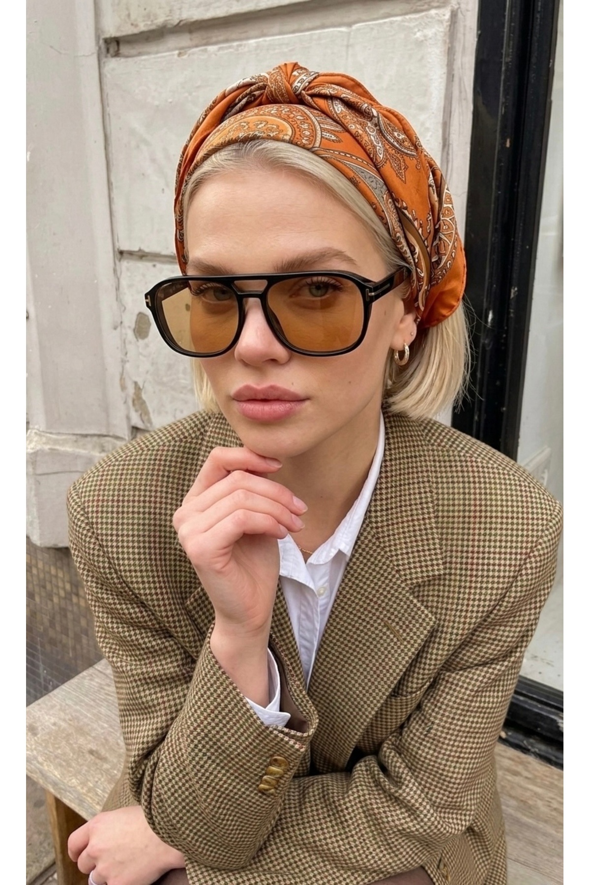 Chunky Frame Rosiqe Unisex Siyah Çerçeveli Nude Ultra Hafif Uv400 Filtreli Güneş Gözlüğü