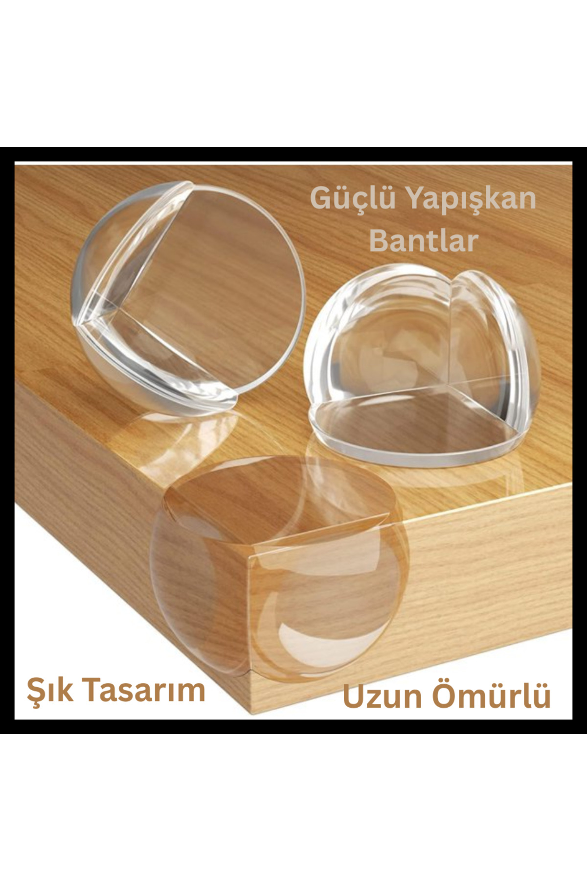 Tek-İş Silikon Şeffaf Masa Kenarı Köşe Koruması 4 Adet | Çocuk Güvenlik Köşe Koruyucu fotoğrafı 4 (önizleme)