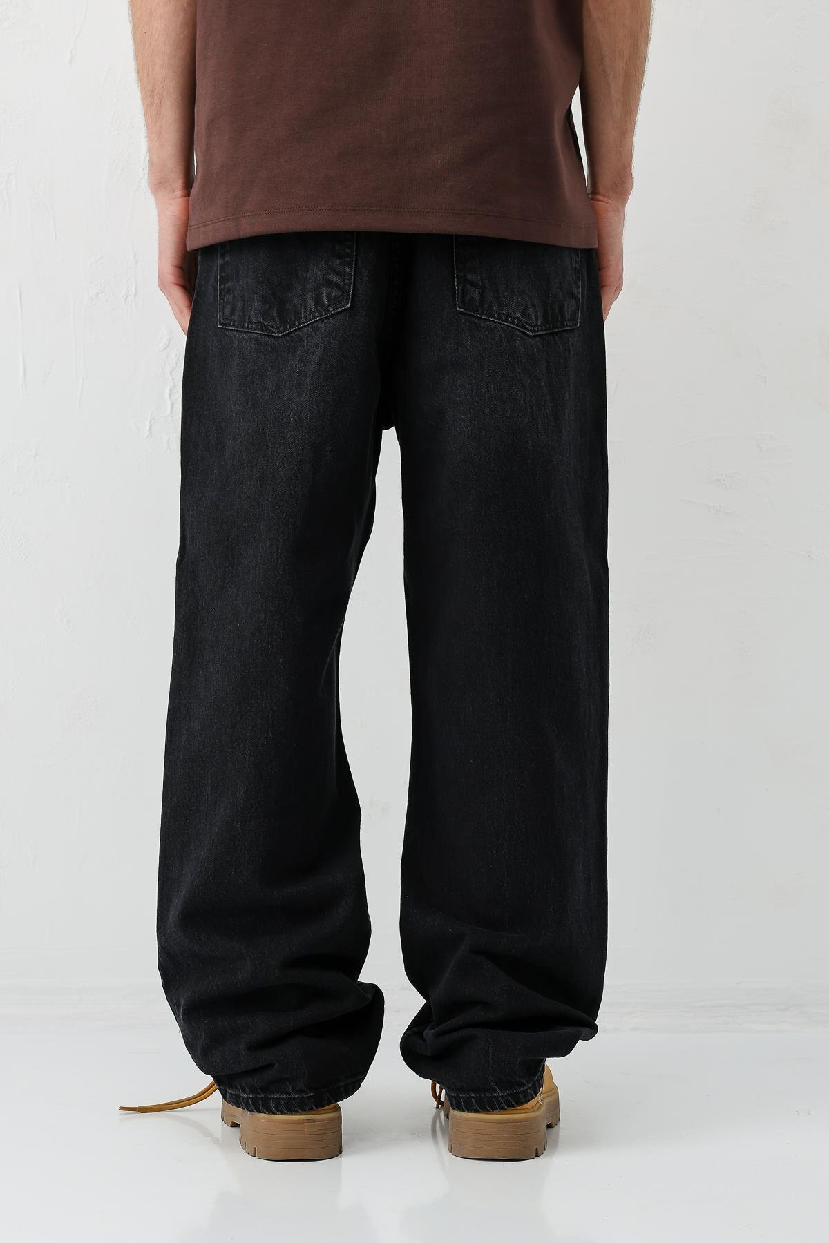 VAMOSCLO Baggy Fit Jean Antrasit görsel 8