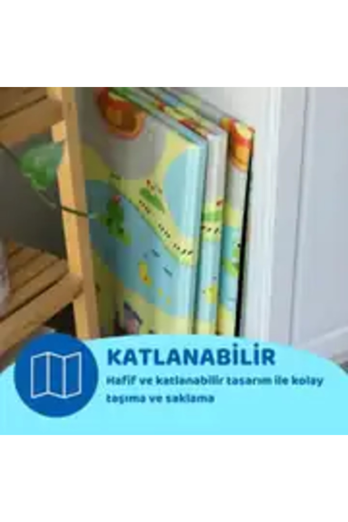 Coolmats 200x130x1 Cm Yeşil Parkur Katlanabilir Oyun Matı fotoğrafı 5 (önizleme)