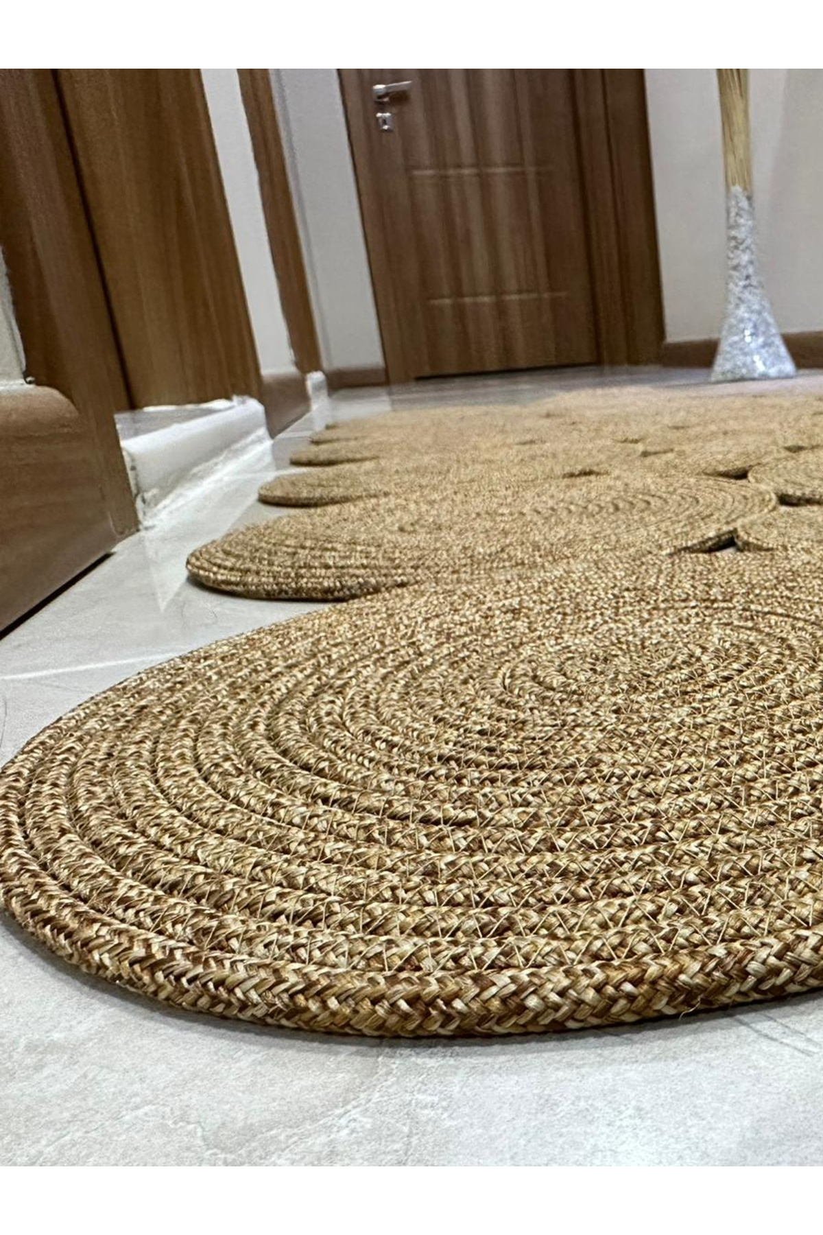 JÜT OVAL DEKORATİF EL ÖRGÜSÜ HALI KİLİM YOLLUK 2