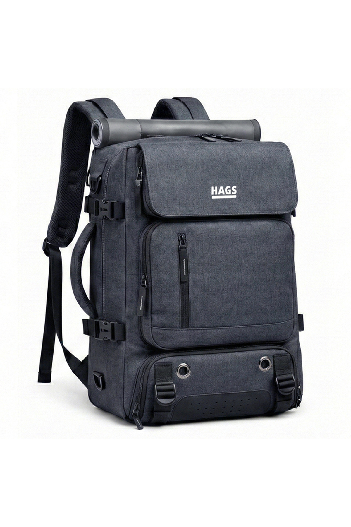 HAEGS  Seyahat Sırt Çantası, 3in1 Dönüştürülebilir Uçak Kabin Onaylı Çanta Kadın, Erkek için Koyu Gri