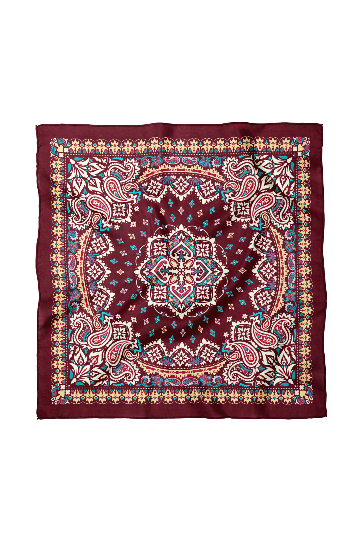 Ethnic Shawl Patterned Scarf / Bandana 70x70cm