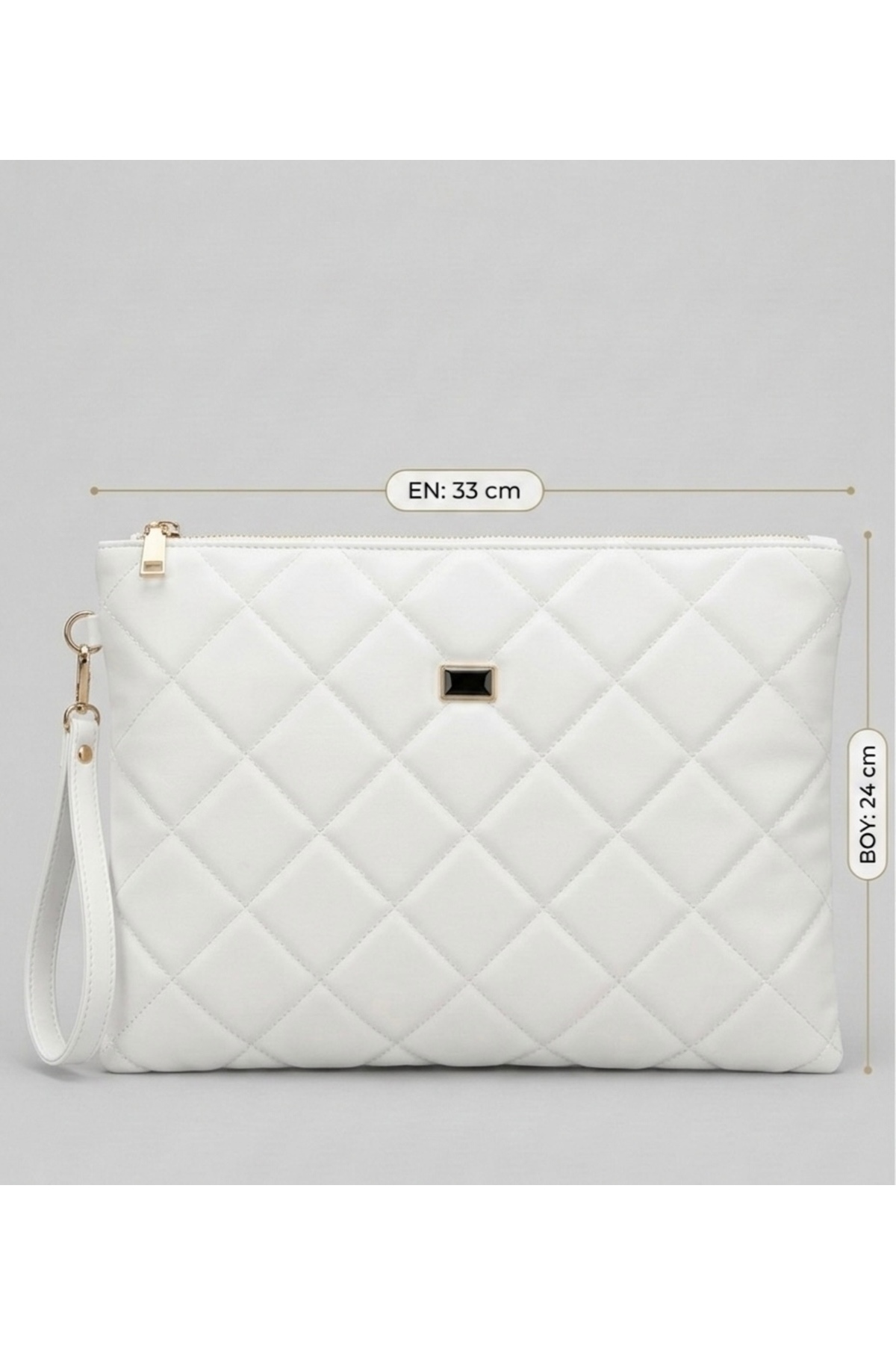 BK Bags & Accessories iPad Uyumlu Büyük Boy Kapitone Portföy Clutch El Çantası görsel 2