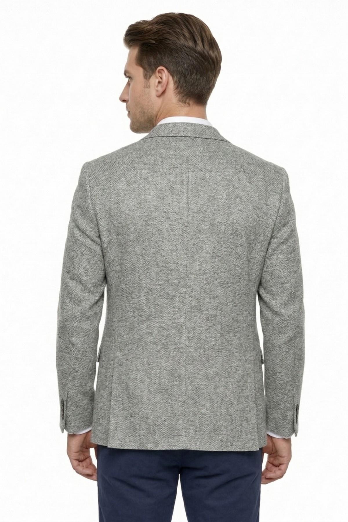 Suitmen  Erkek Tek Spor Ceket 4 Drop Çift Yırtmaçlı Mevsimlik BGL-ST05331 - Görsel 5