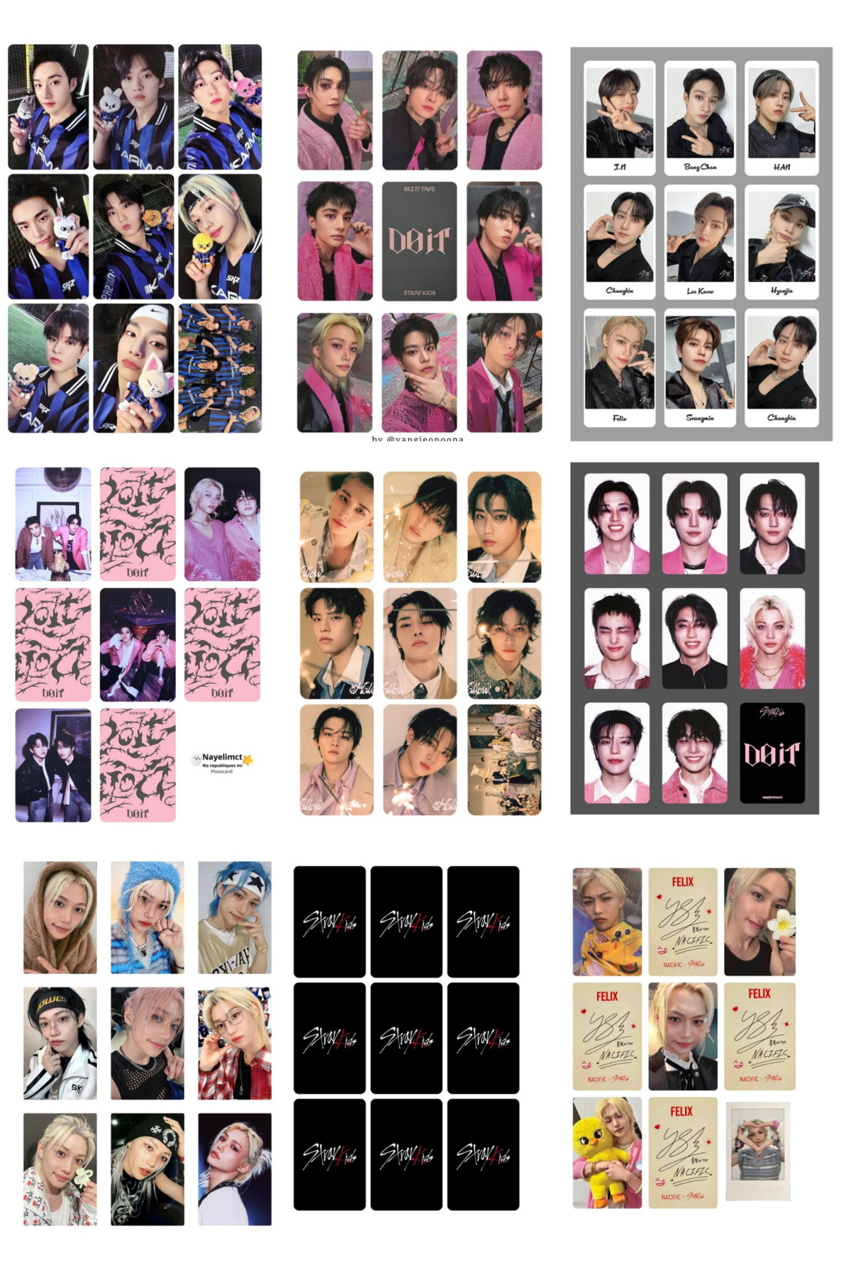 animeandyourworld Stray kids 1 adet fotokart 9*6 cm PVC kaplı
