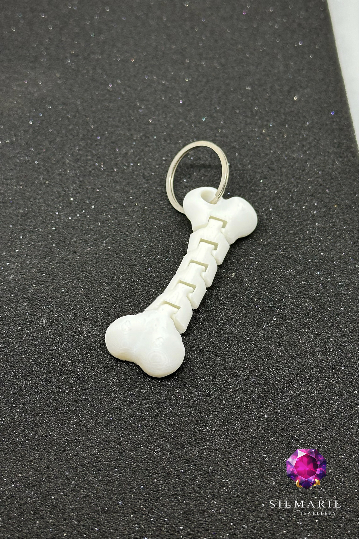 Hareketli Kemik Anahtarlık – 3D Baskı Eklemli Tasarım Anahtar Aksesuarı Dekoratif Çanta Süsü — Silmaril Store — Anahtarlık (2)