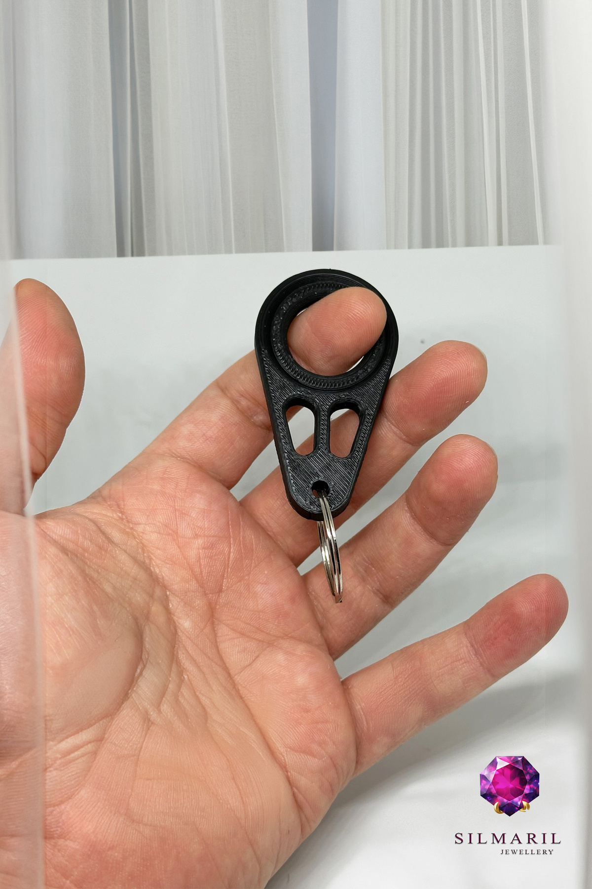 Fidget Spinner Anahtarlık – Dönen Tasarım Rulmanlı 3D Baskı Anahtar Aksesuarı - Hediyelik ve Günlük — Silmaril Store — Anahtarlık (4)