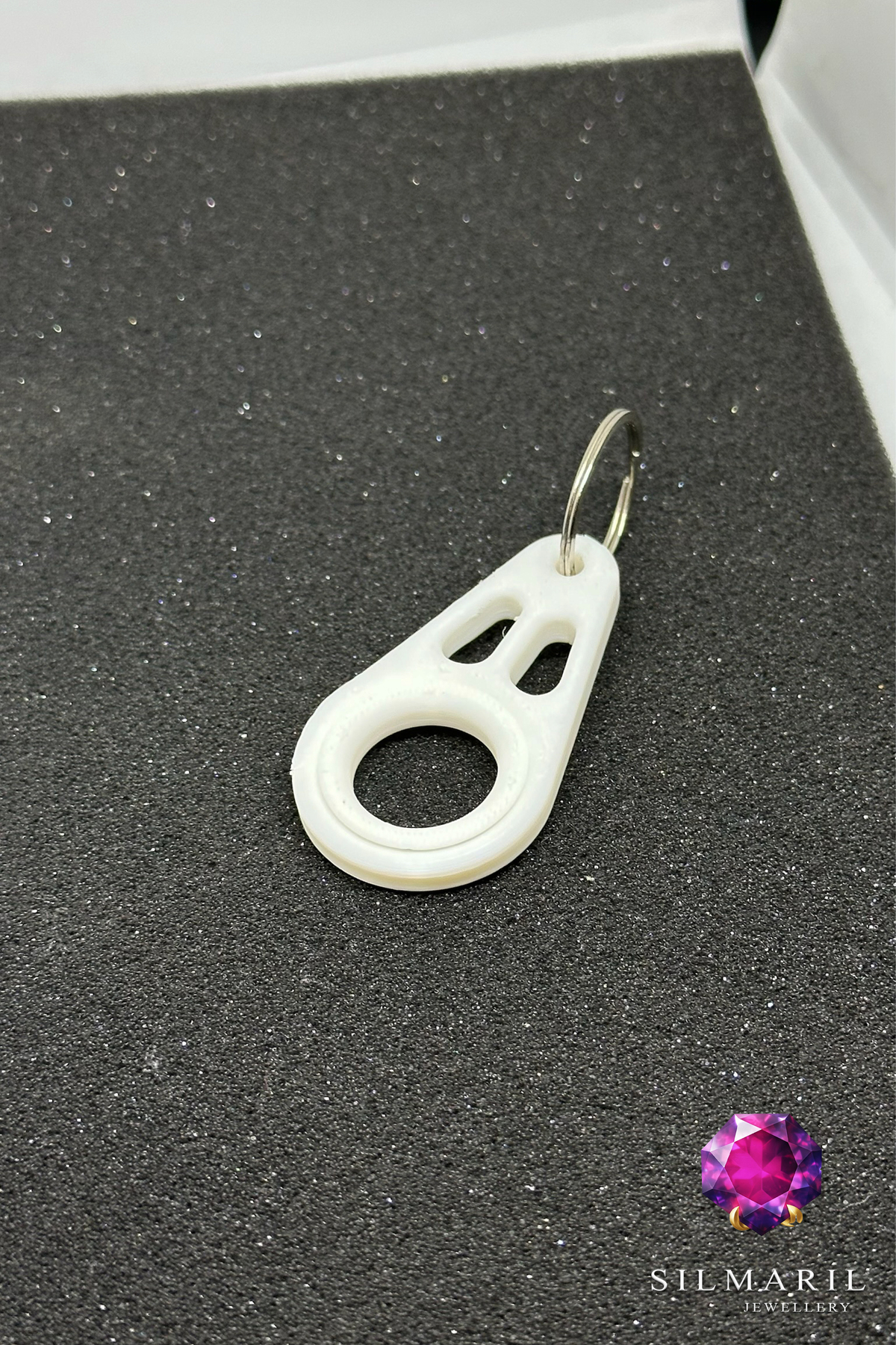 Fidget Spinner Beyaz Anahtarlık – Dönen Tasarım Rulmanlı 3D Baskı Anahtar Aksesuarı - Hediyelik — Silmaril Store — Anahtarlık (4)
