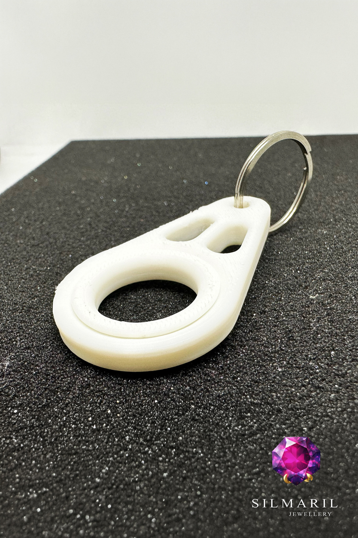 Fidget Spinner Beyaz Anahtarlık – Dönen Tasarım Rulmanlı 3D Baskı Anahtar Aksesuarı - Hediyelik — Silmaril Store — Anahtarlık (5)