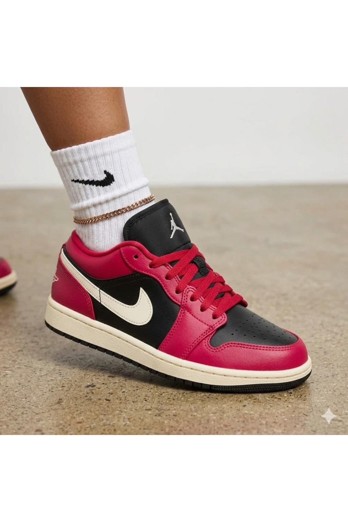 Nike Air Jordan 1 Low Unisex Basketbol Ayakkabısı 07DC74-605 ( DAR