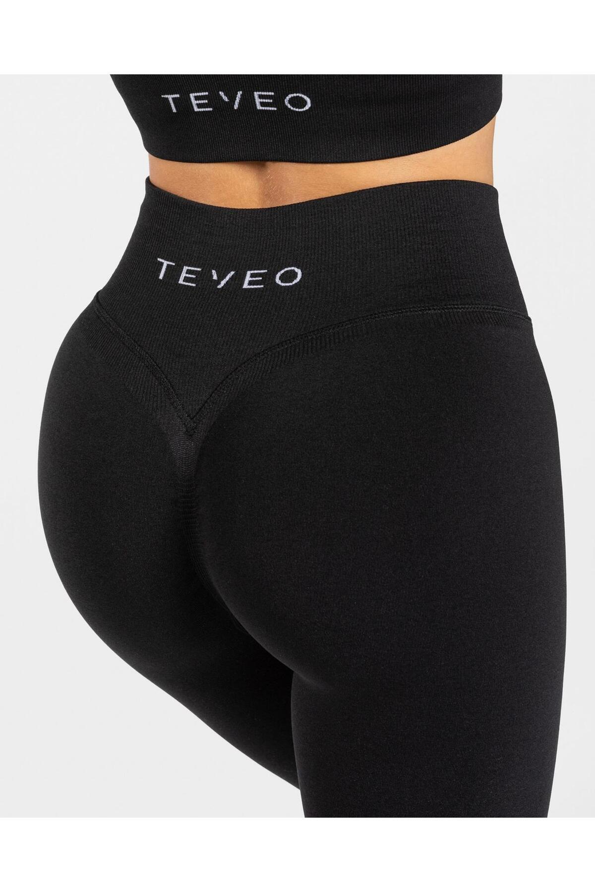 TEVEO  Statement Collection, Büzgülü, Seamless Tayt-SİYAH - Görsel 2