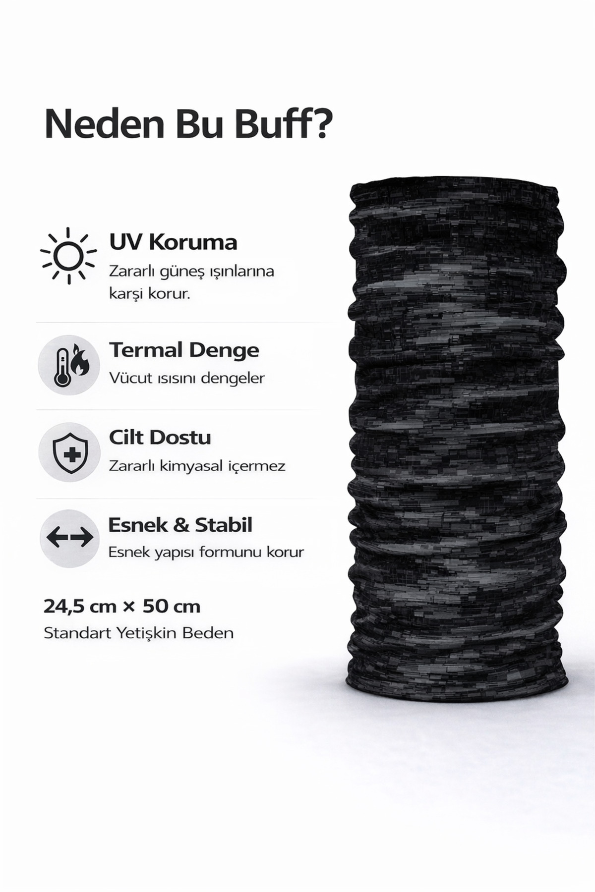 colizon Unisex Termal Buff Boyunluk - UV Korumalı Balaklava Tipi Outdoor Sporcu ve Motosiklet Maskesi görsel 2