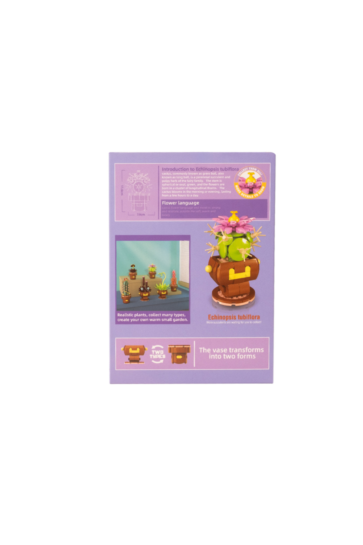 GrupVera Building Block Flower 181 Parça Kaynana Topuzu Kaktüsü fotoğrafı 4 (önizleme)