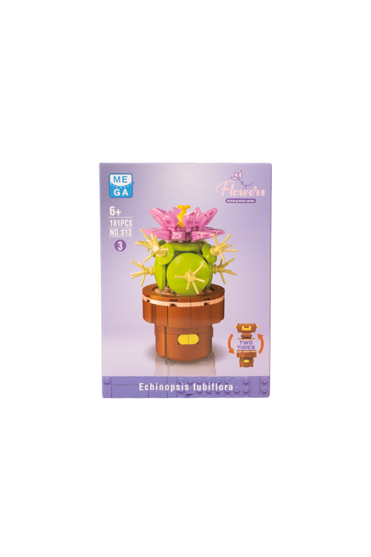 GrupVera Building Block Flower 181 Parça Kaynana Topuzu Kaktüsü fotoğrafı 2 (önizleme)