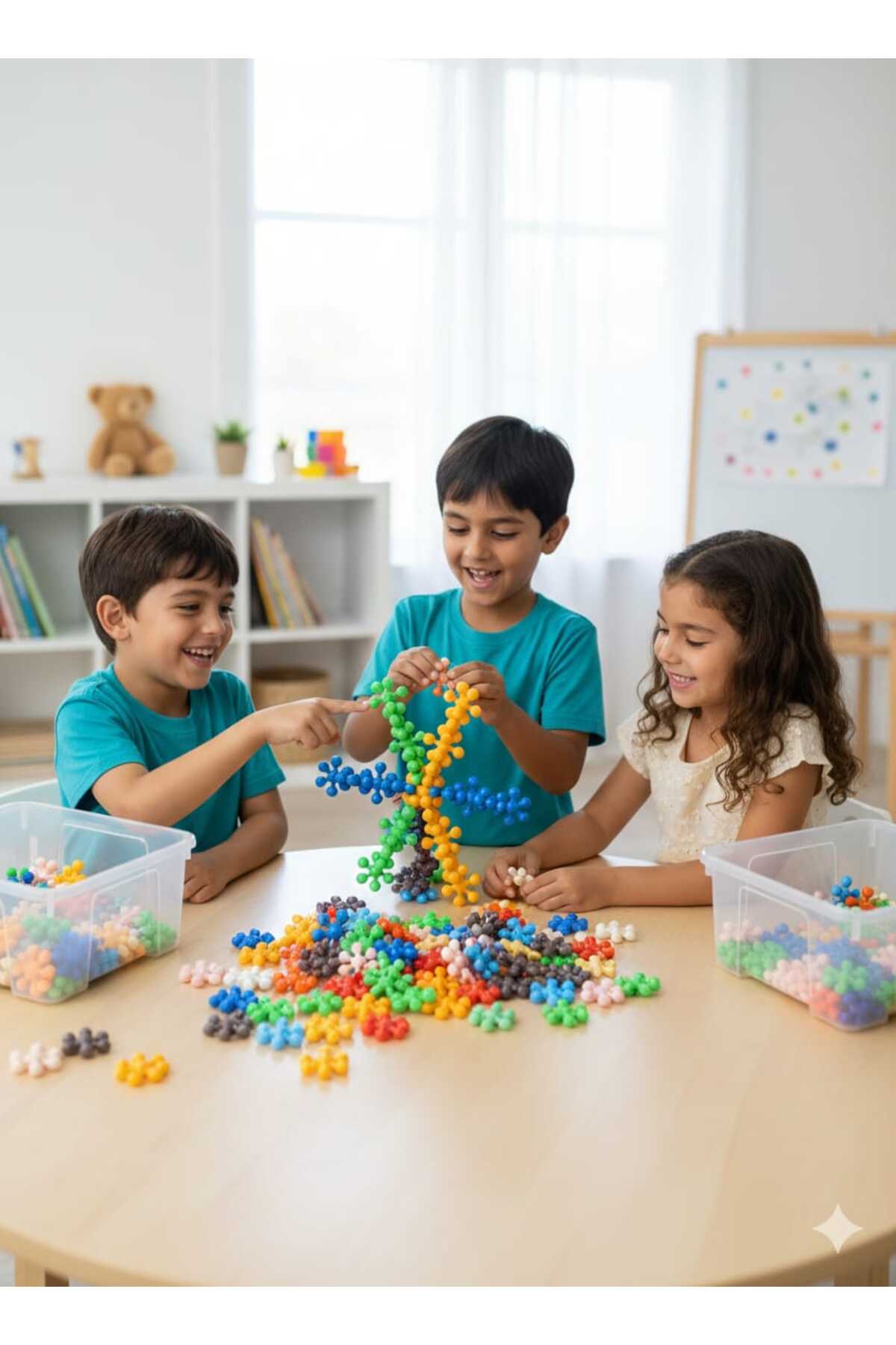 MODA Kar Tanesi Molekül Yapı Taşları 60 Parça Eğitici Oyuncak – Zeka Geliştirici – fotoğrafı 2 (önizleme)