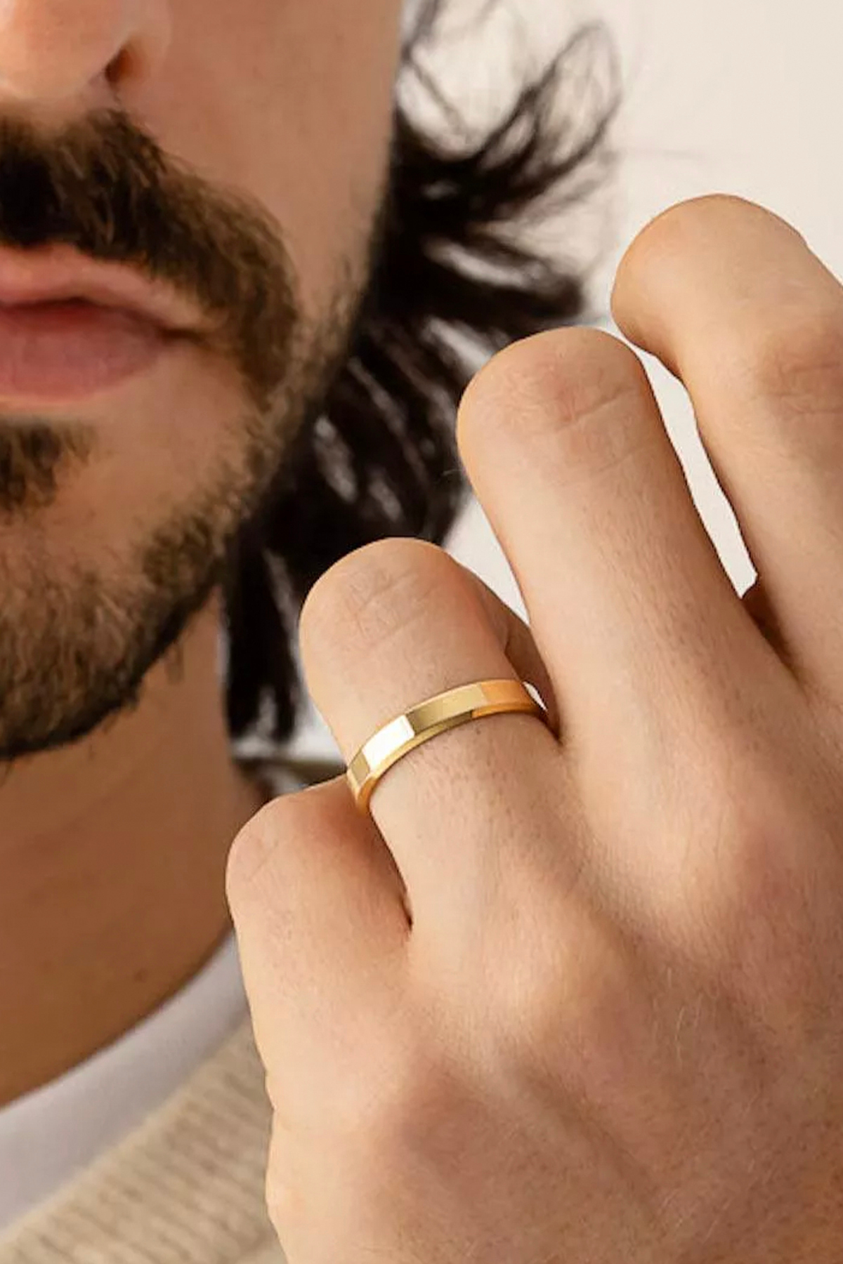 Vua Jewellery 925 Ayar Gümüş Kesme Klasik Alyans Yanı Kesik Söz Nişan Evlilik Yüzüğü 4 Mm