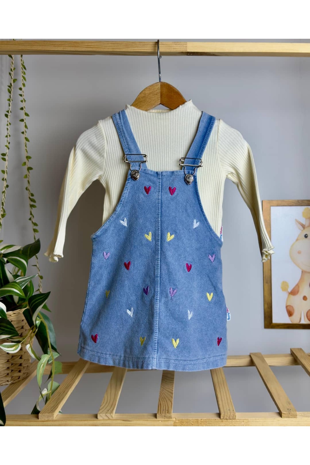 KapsülBebek Kız Bebek Salopet Elbise fotoğrafı 6 (önizleme)