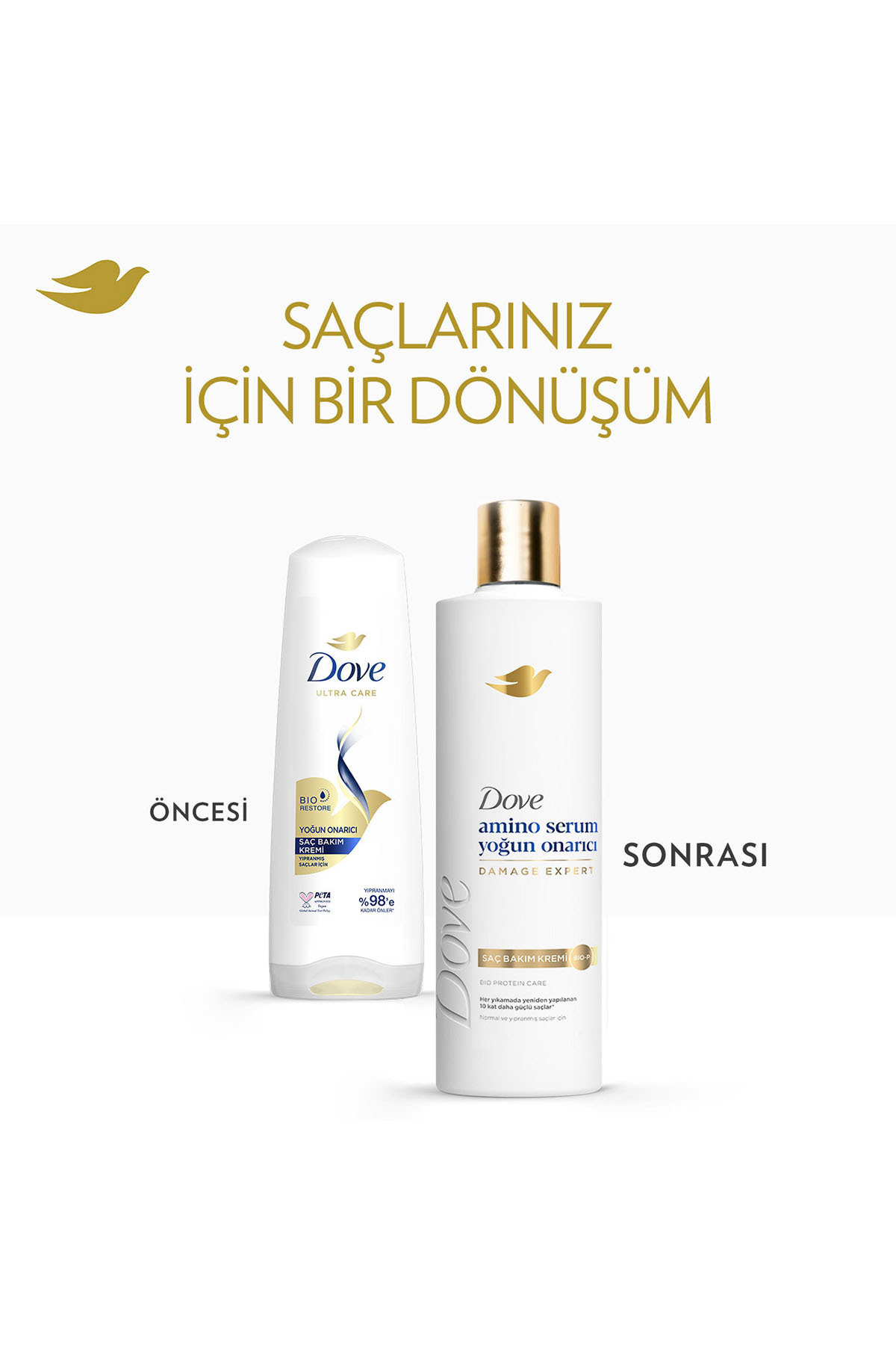 Saç Bakım Kremi Amino Serum Yoğun Onarıcı 350 ml x2 — SET.UNİ.10895 — تصویر 5 از 8