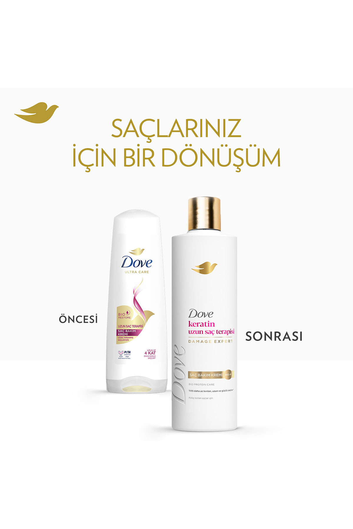 Saç Bakım Kremi Keratin Uzun Saç Terapisi 350 ml x2 — SET.UNİ.10911 — تصویر 6 از 9