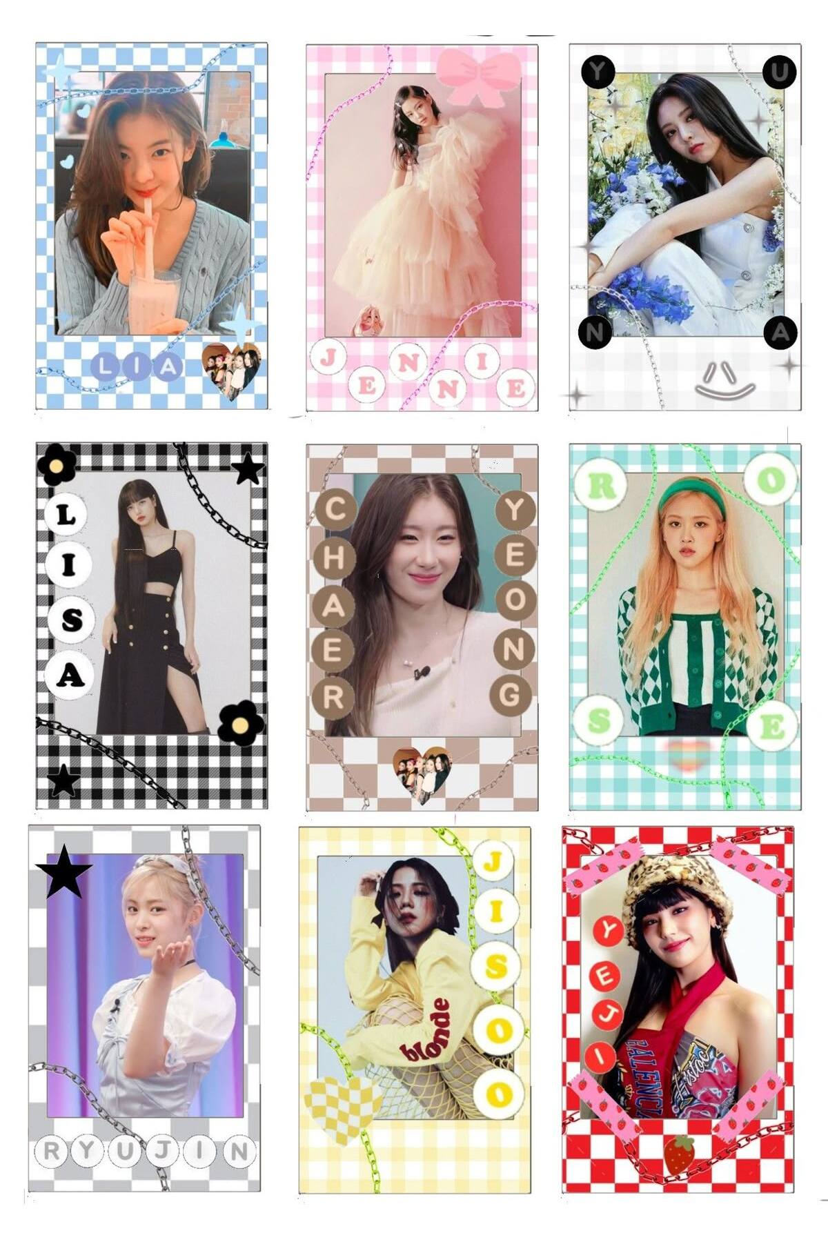 animeandyourworld BLACKPİNK JENNİE ROSE JİSOO LİSA 1 ADET FOTOKART