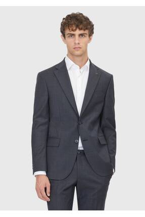 Ramsey Antrasit Modern Fit Yün Karışımlı Takım Elbise