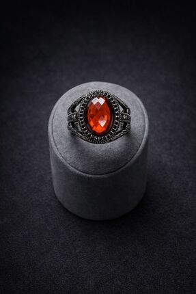 ERHAN GÜMÜŞ VE SAAT KIRMIZI TAŞLI ERKEK YÜZÜĞÜ