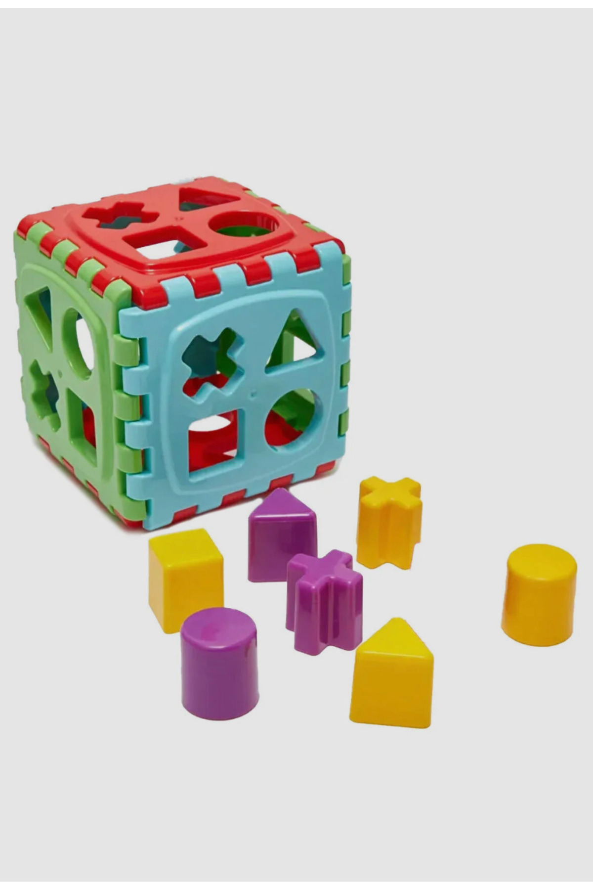 BYZ TOYS 6 Parça Sevimli Kule Ahşap Geometrik Şekiller Bulmaca Bul Tak Puzzle Eğitici Zeka Geliştirici Set fotoğrafı 3 (önizleme)