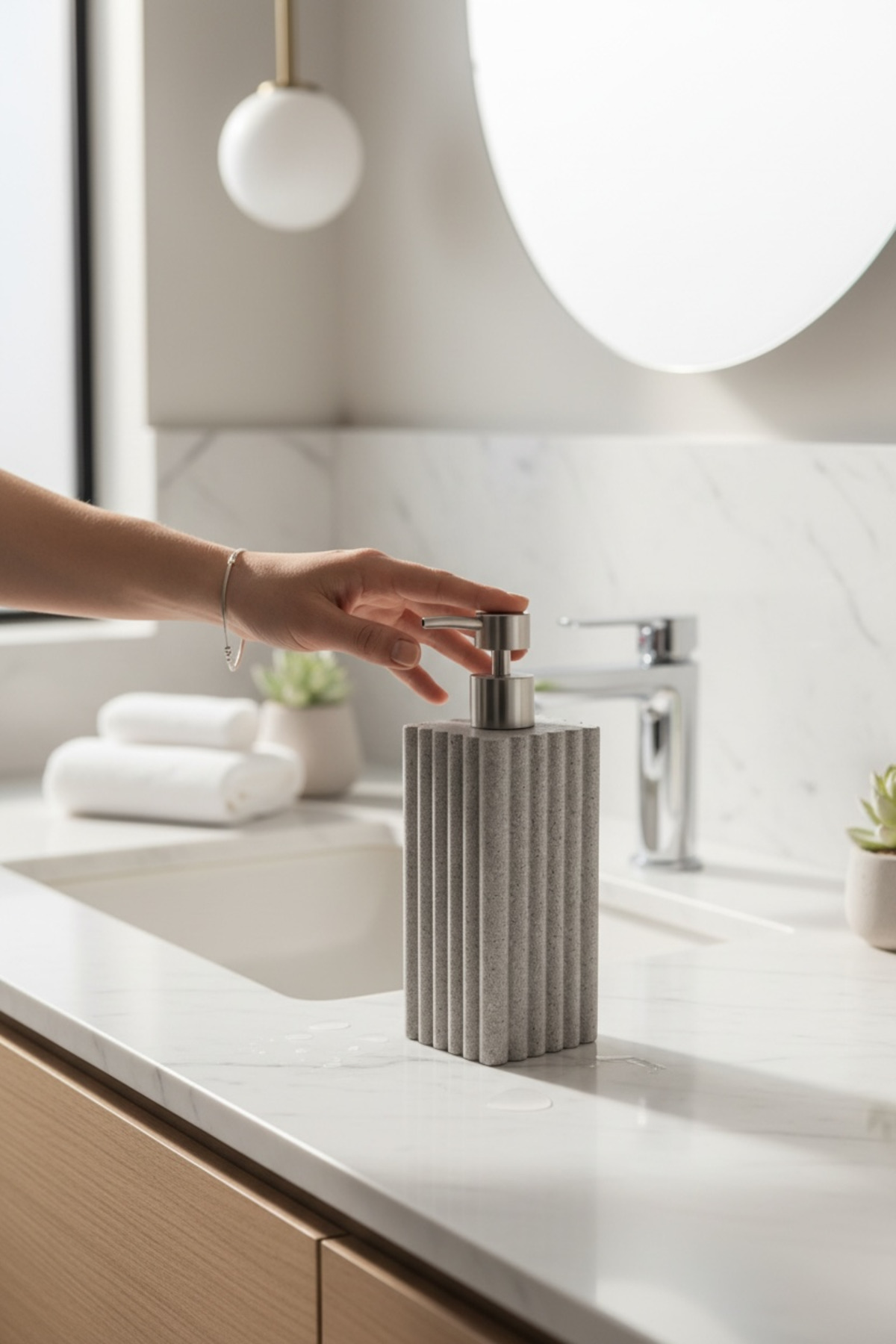 Ladurée 790 ml Mermer Line Sıvı Sabunluk – Şık ve Modern Banyo & Mutfak Dispenseri