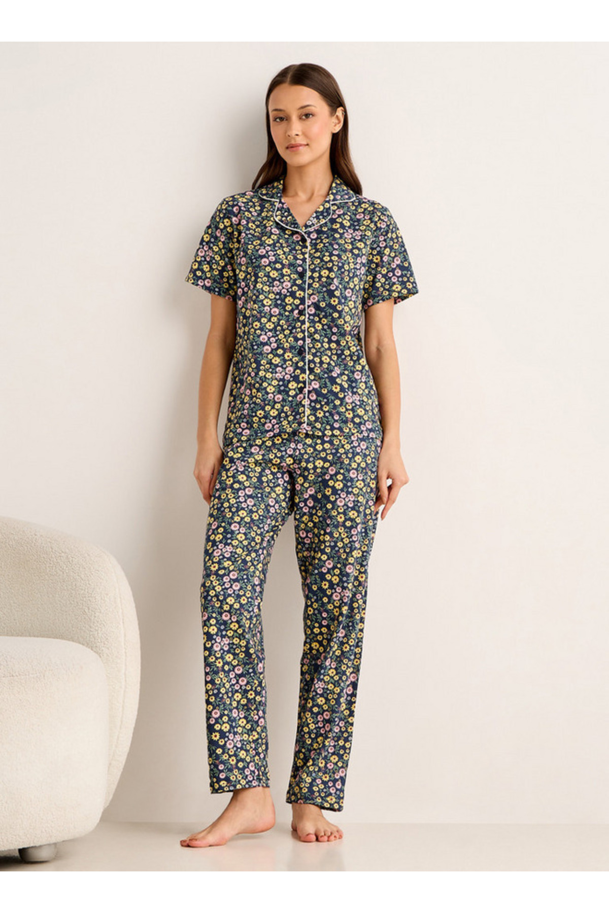 Splash FAV Pyjama Set Button-Down Shirt and Pants
