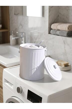 Eforeca Vintage Paslanmaz Çelik Metal Deterjan Kutusu - Kapaklı & Kulplu Toz ...