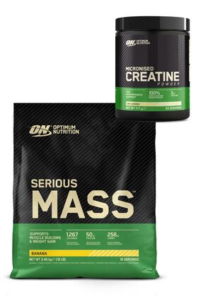 Optimum Nutrition Serious Mass Muz Aromalı Gainer 5.45 kg Kreatin 317 g Sporc...
