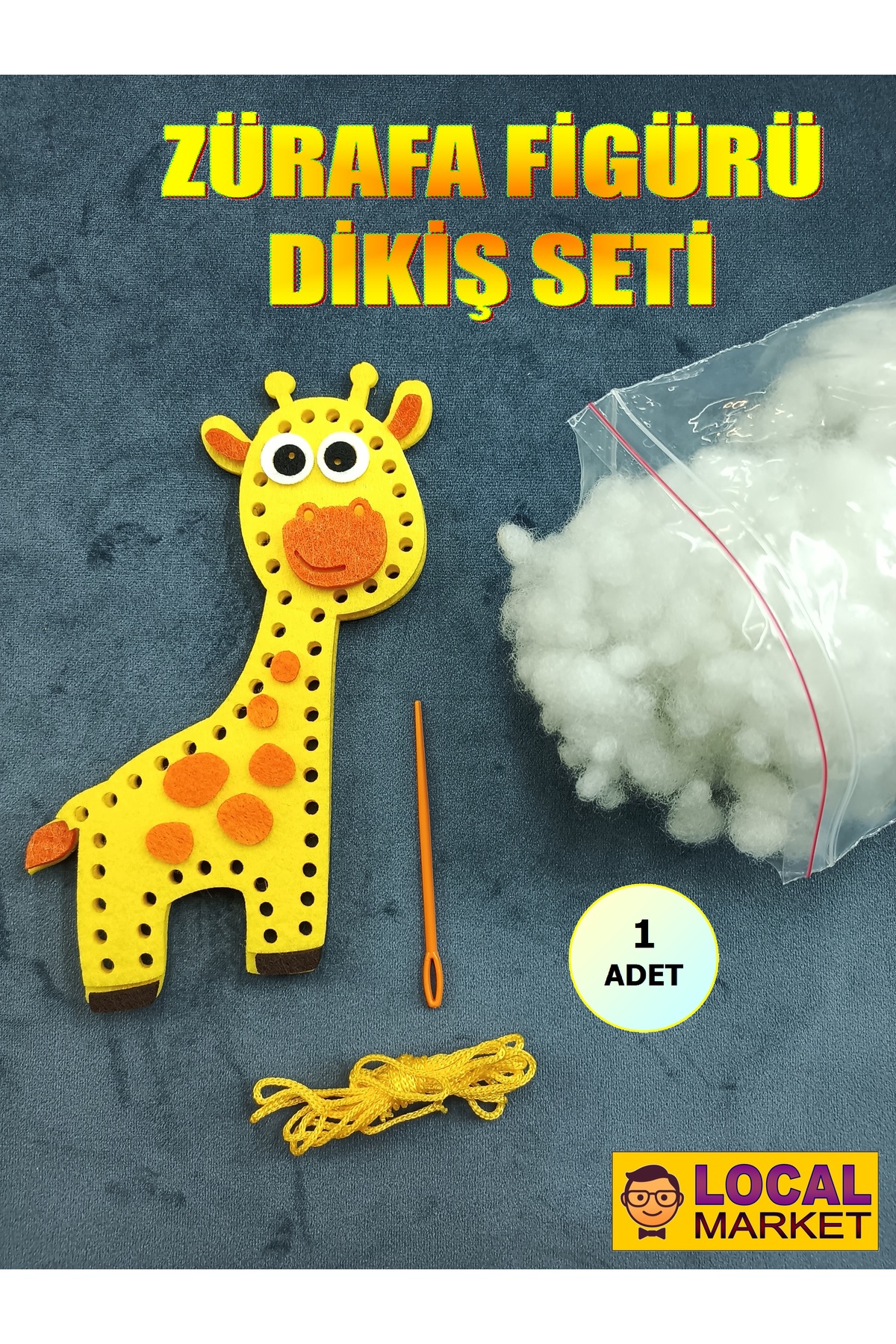 Giraffe Sewing Kit, Make Your Own Toy, Ready Made Felt Sewing Figures, Crafts for Kids