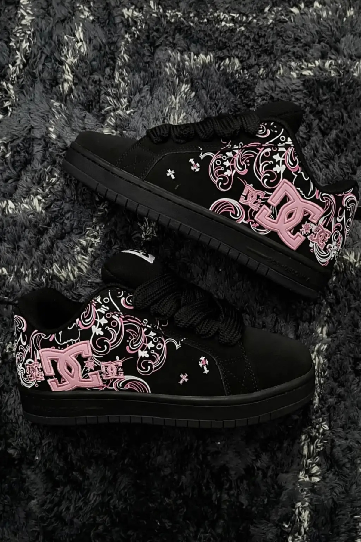 1blood  Midnight Siyah Pembe Spor Ayakkabı - Görsel 3