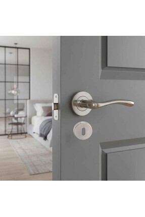 ILGAZ ALTIN İŞ KUĞU DENİZ ROZETLİ KAPI KOLU ODA NİKEL SATEN