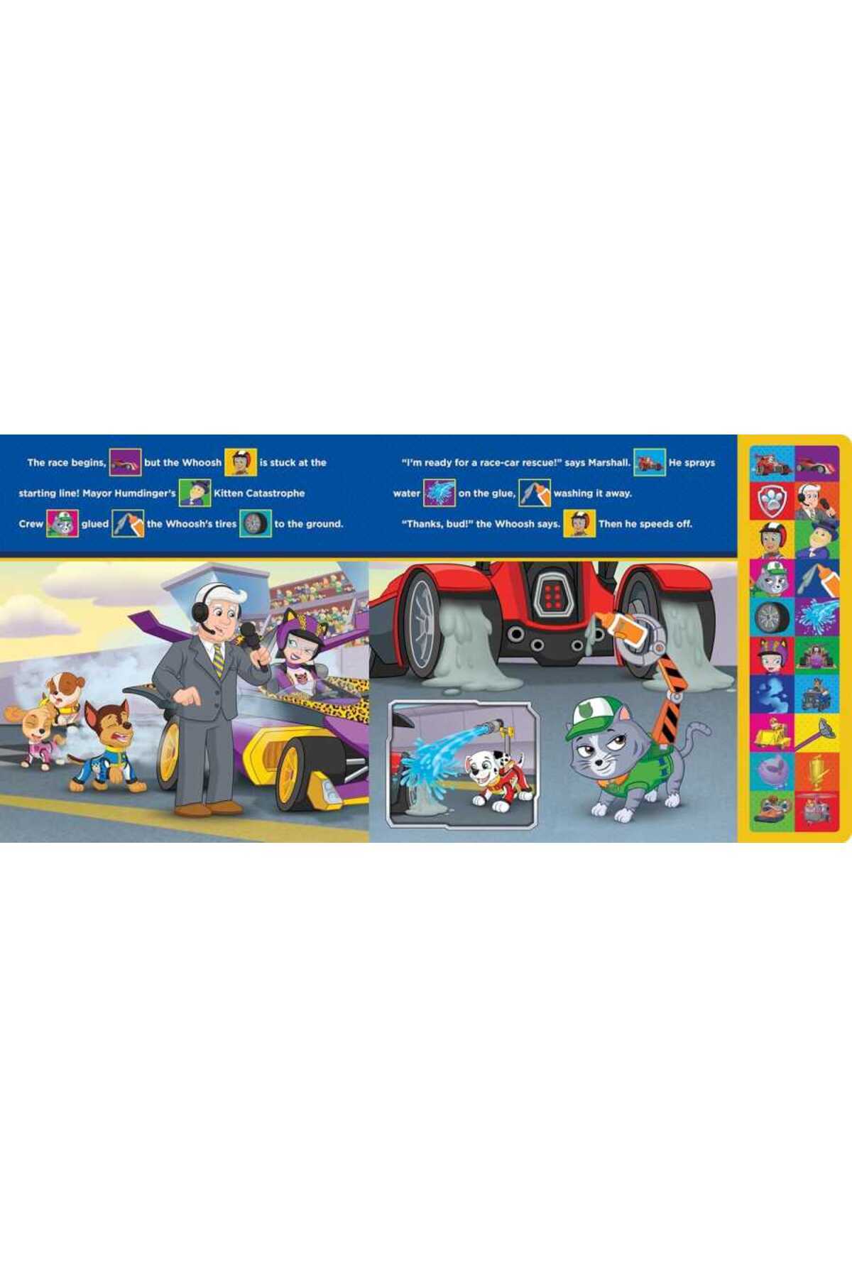 pi kids Paw Patrol Race To The Rescue Sound Book fotoğrafı 3 (önizleme)