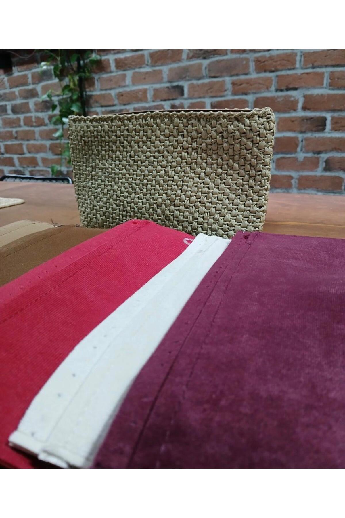 knitme Deri Çanta Astarı Krem 35x25cm görsel 3