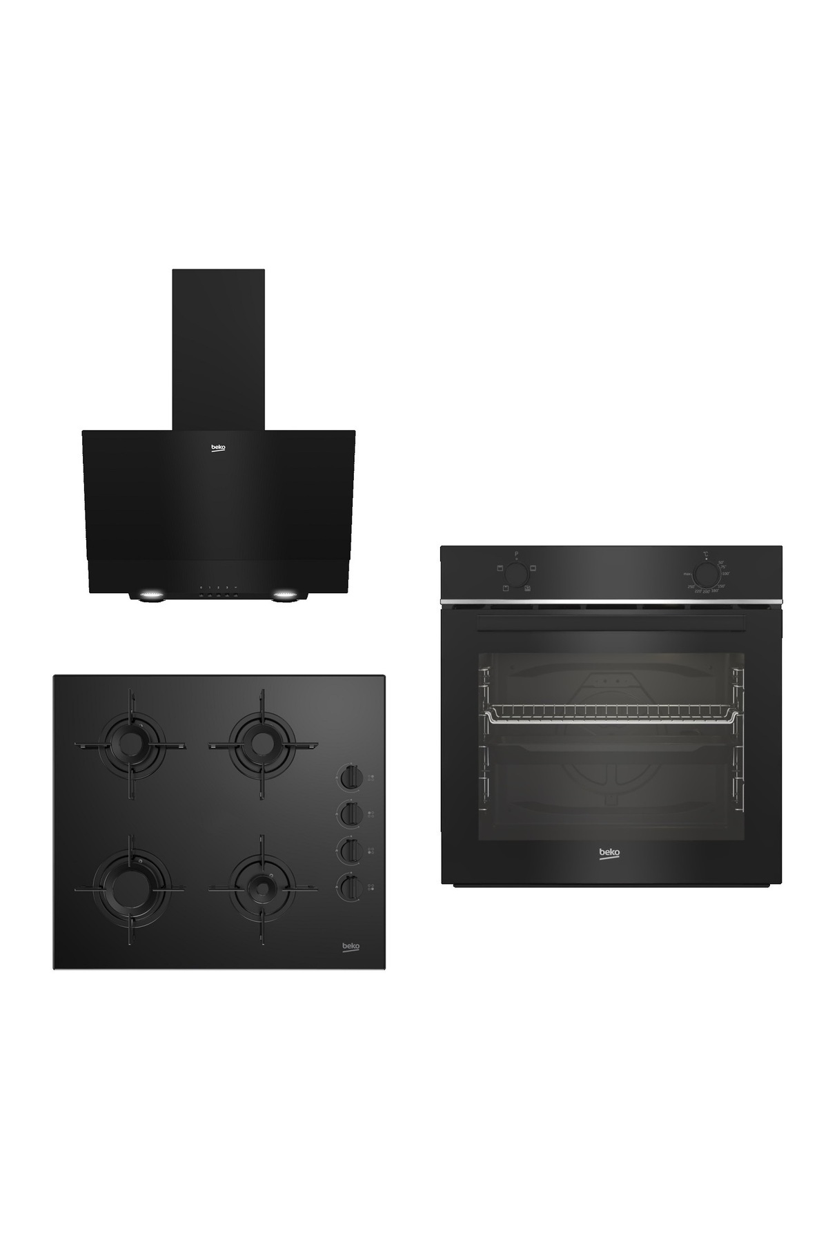 Beko New Black Star 3 lü Ankastre Set ( BFC 210 S - BOCD T 6011 ES - BDE 6050 S )