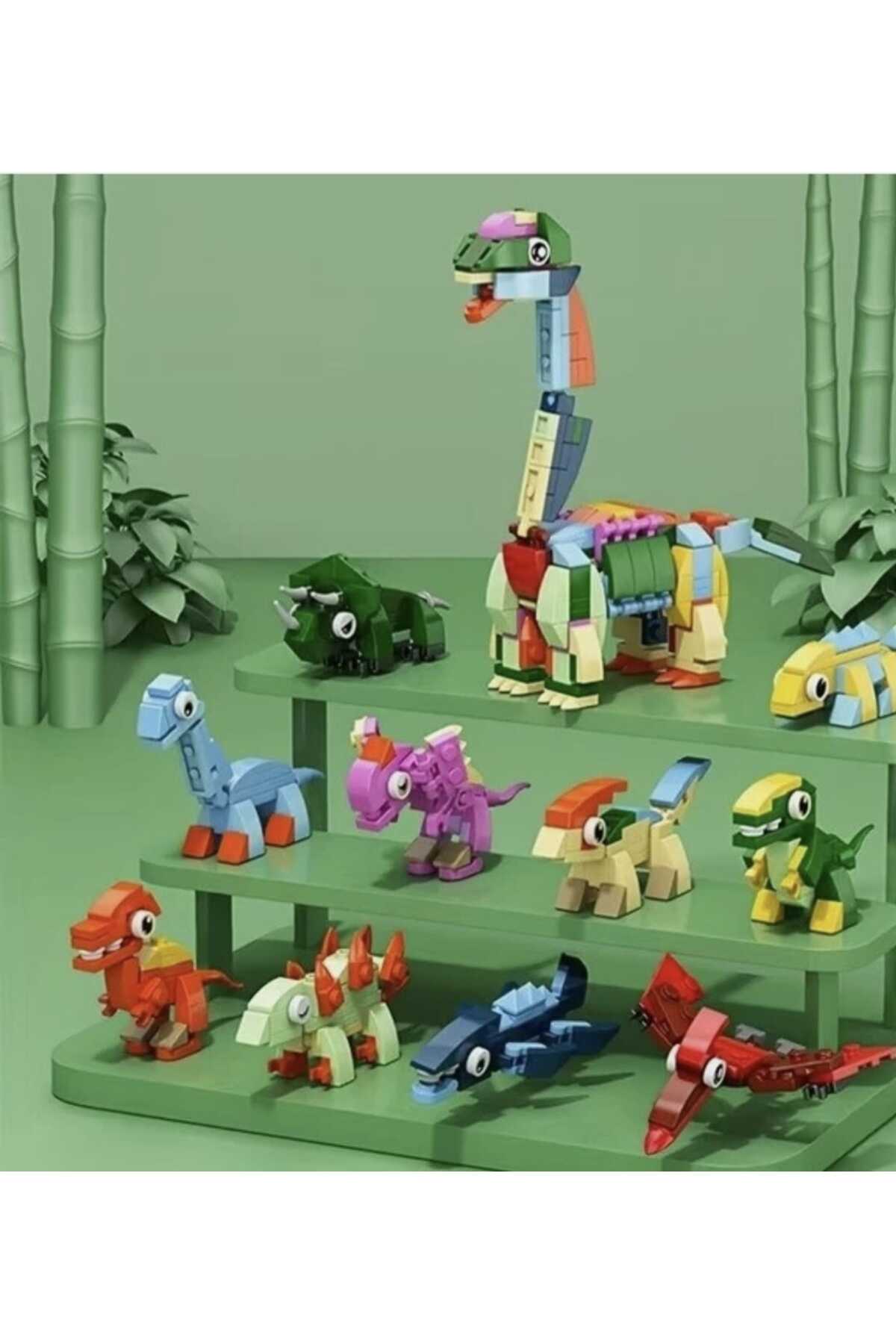 Daily Bazaar 371 Parça Mini Dinozor Blokları 10IN1 - 10'lu Koleksiyon Yapım Seti - Eğitici Bloklar fotoğrafı 4 (önizleme)