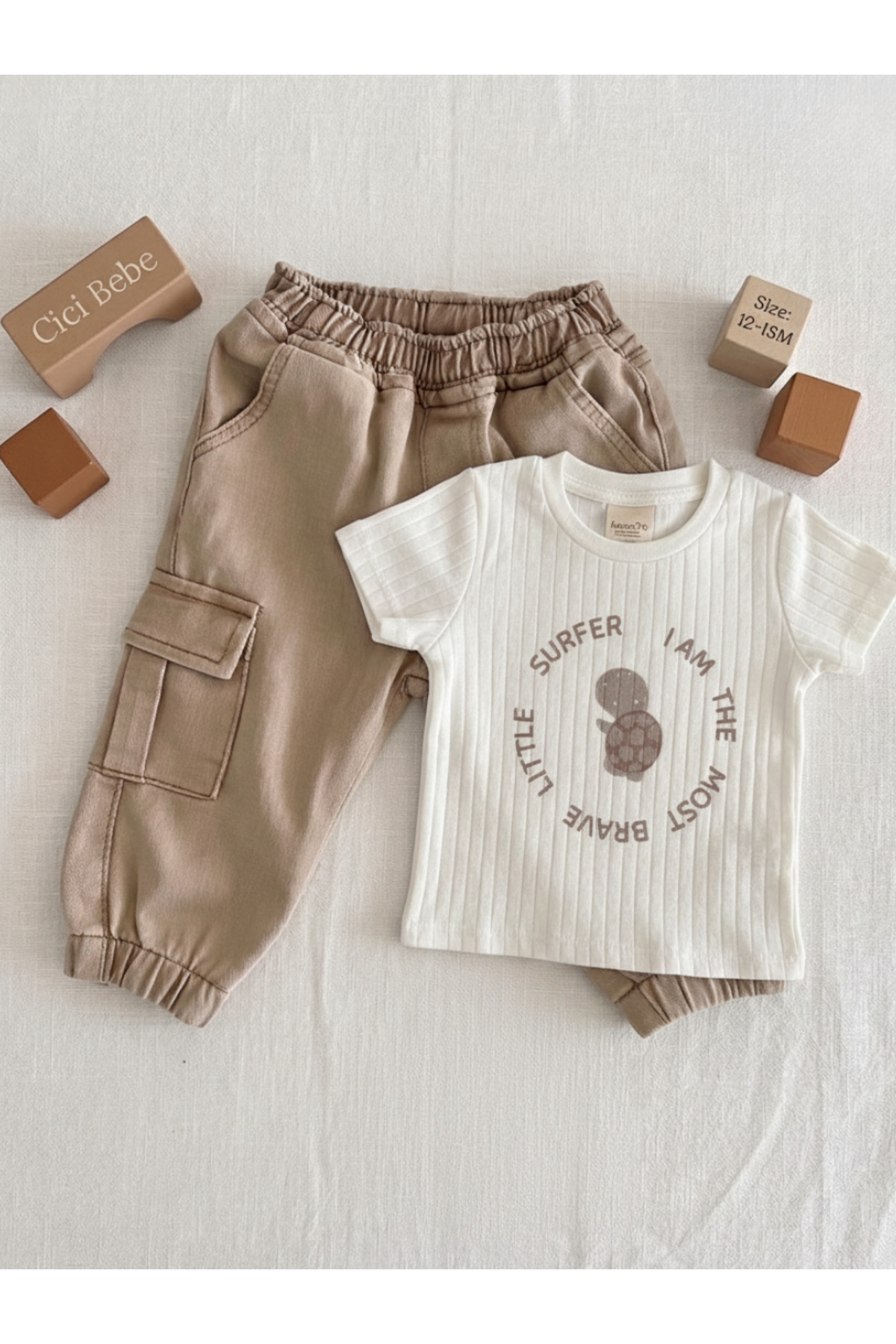 TA&CE Bebek Kapüşonlu Yağmurluk Mont Erkek Bebek 3 lü Takım 6-24 Ay fotoğrafı 4 (önizleme)