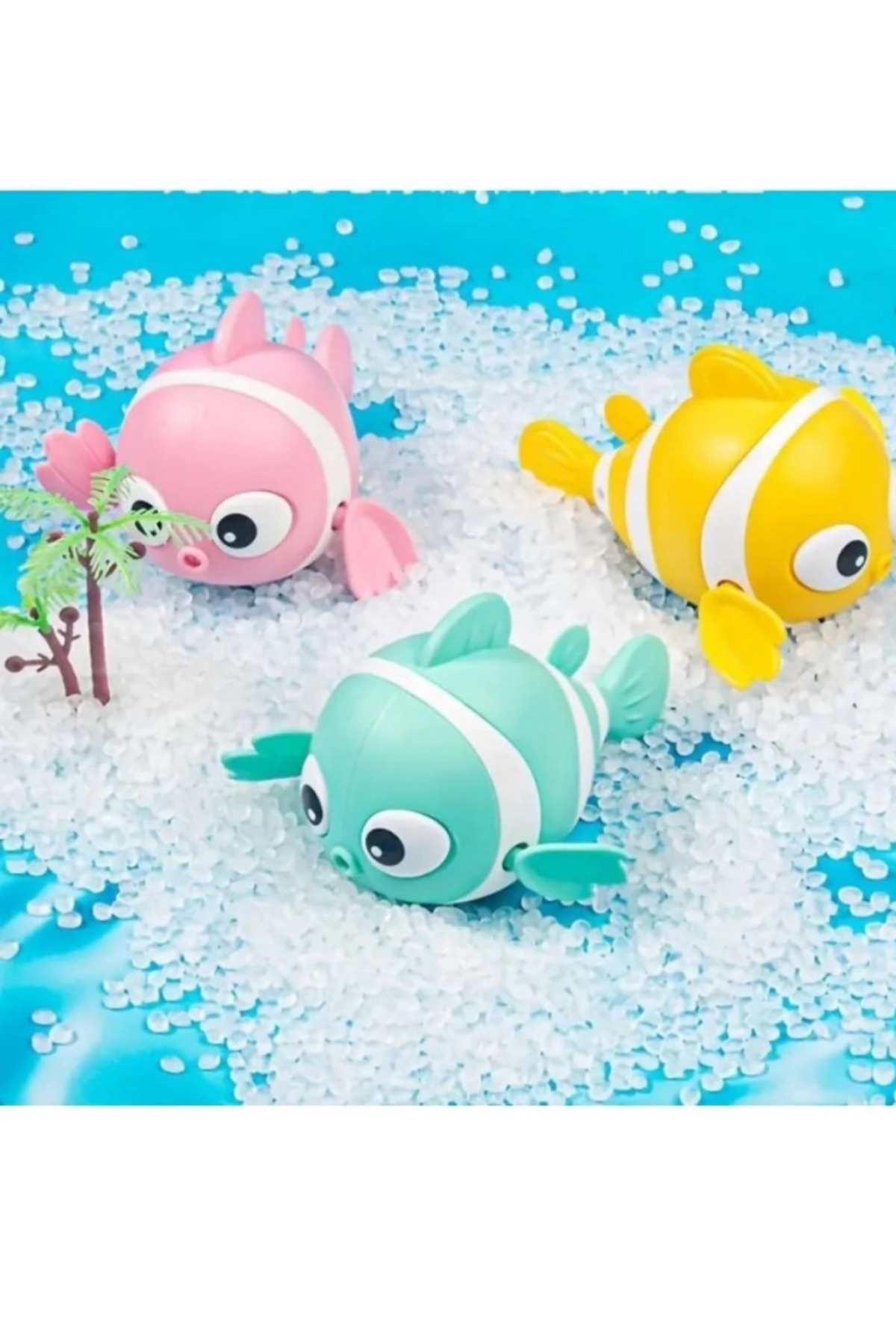 Kozera #BanyoOyuncakları Kurmalı Renkli Yüzen Balık Eğlenceli Hafif Bebek Çocuk Banyo Su Oyuncağı fotoğrafı 3 (önizleme)