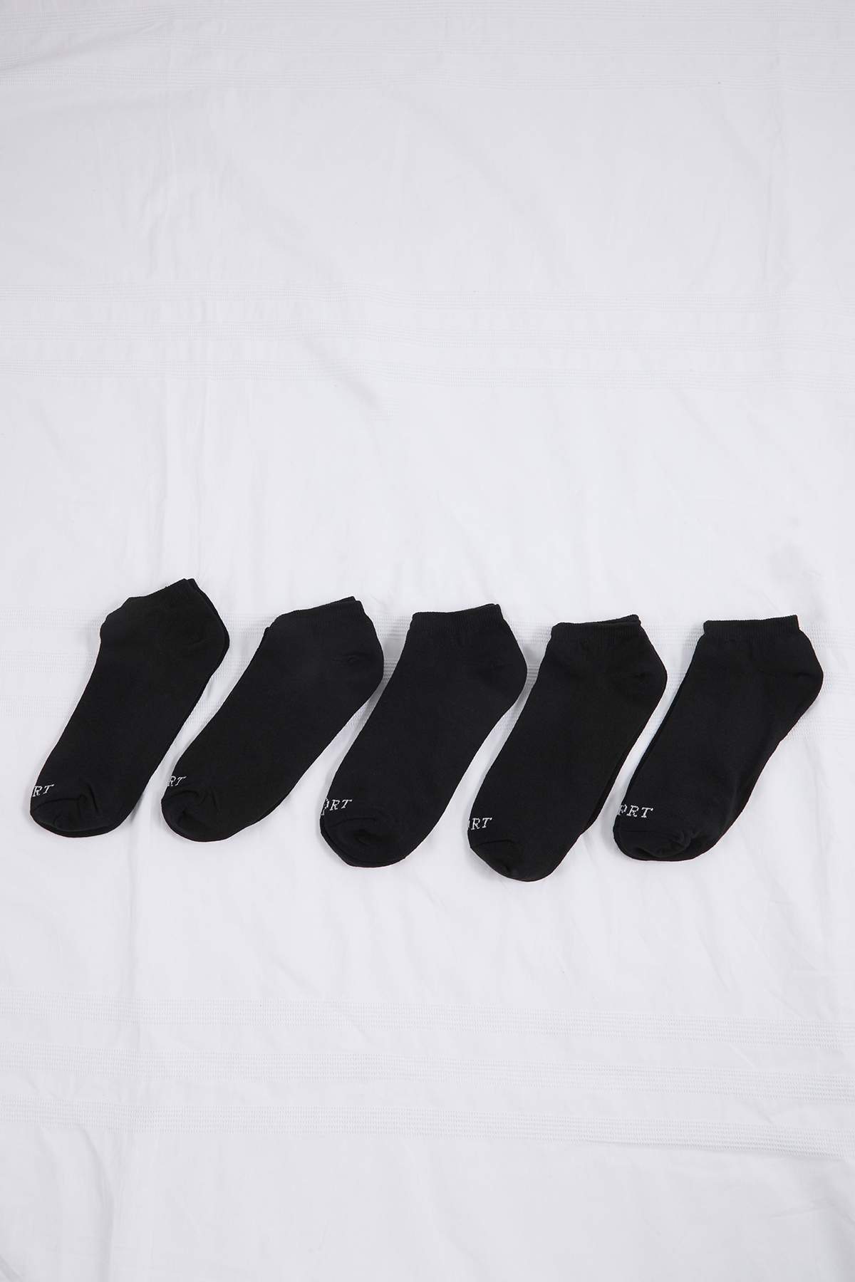 Trendyolmilla Man Siyah Baskılı 5'li Paket Patik Boy Unısex Çorap TMNSS26CO00008