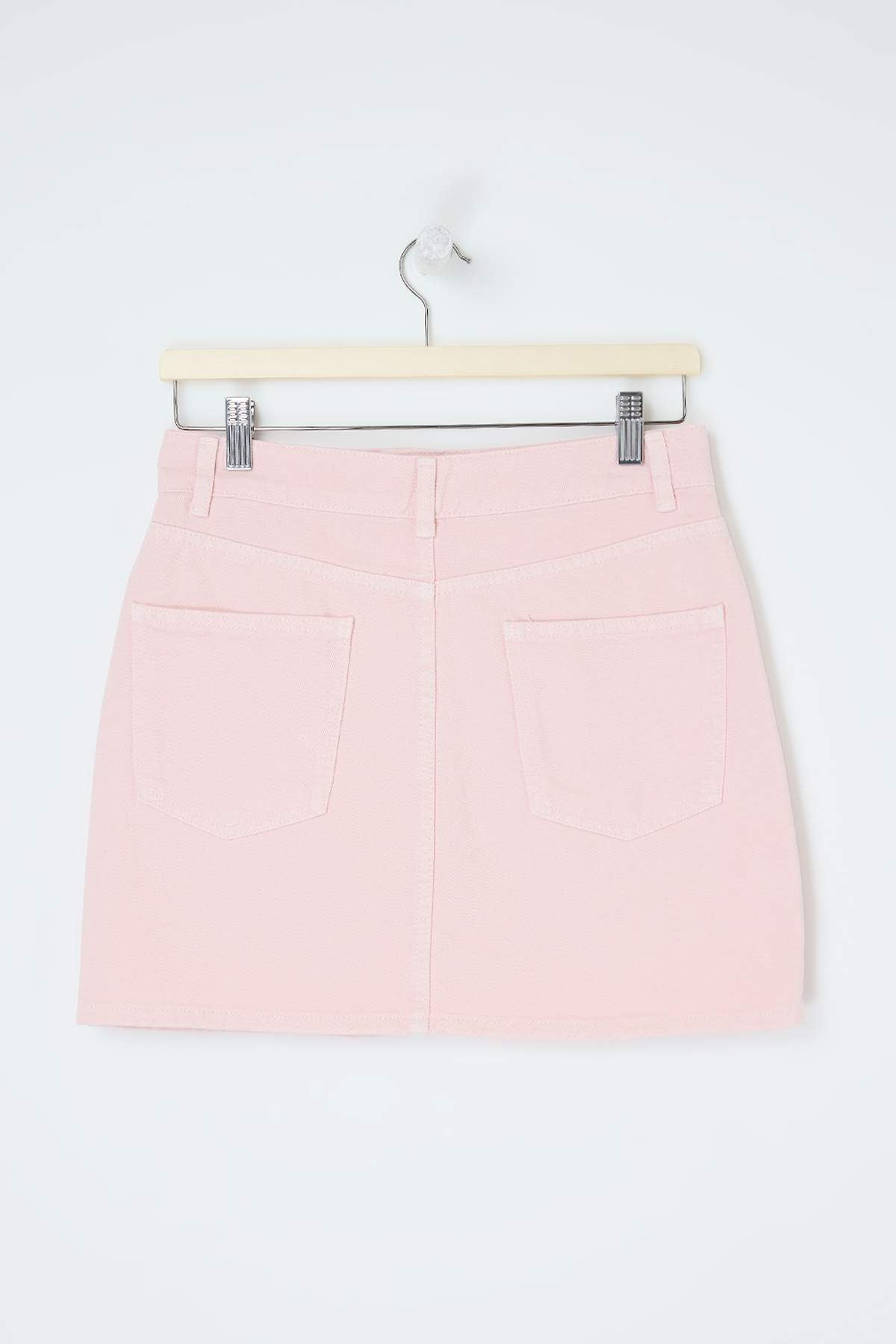 Trendyolmilla  Pembe Mini Denim %100 Pamuklu Etek TWOSS26ET00070 - Görsel 6