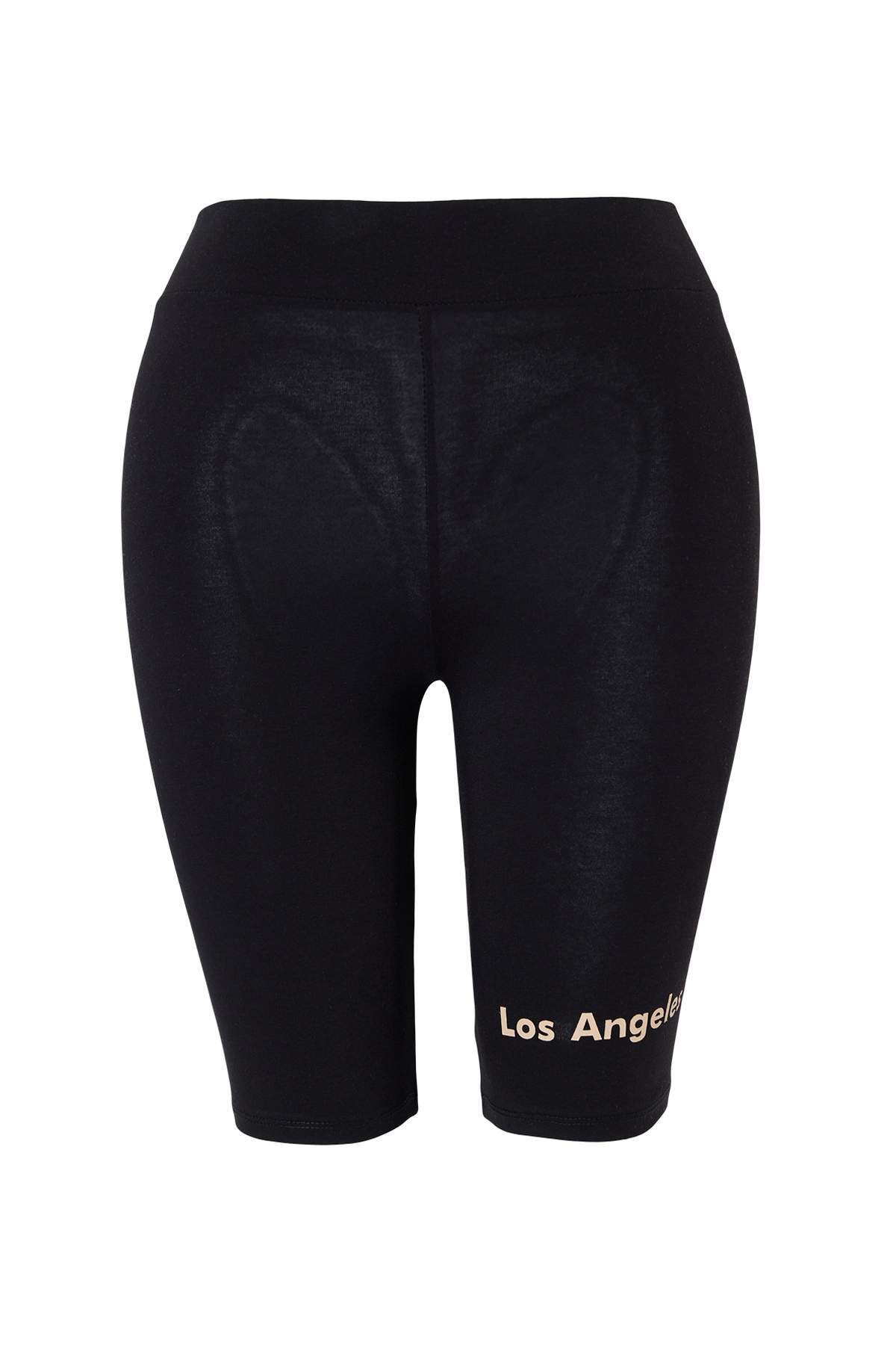 Trendyolmilla  Taş Regular/Normal Kalıp Baskılı Kısa Kol Taytlı Örme Alt - Üst Takım TWOSS26AU00130 - Görsel 7