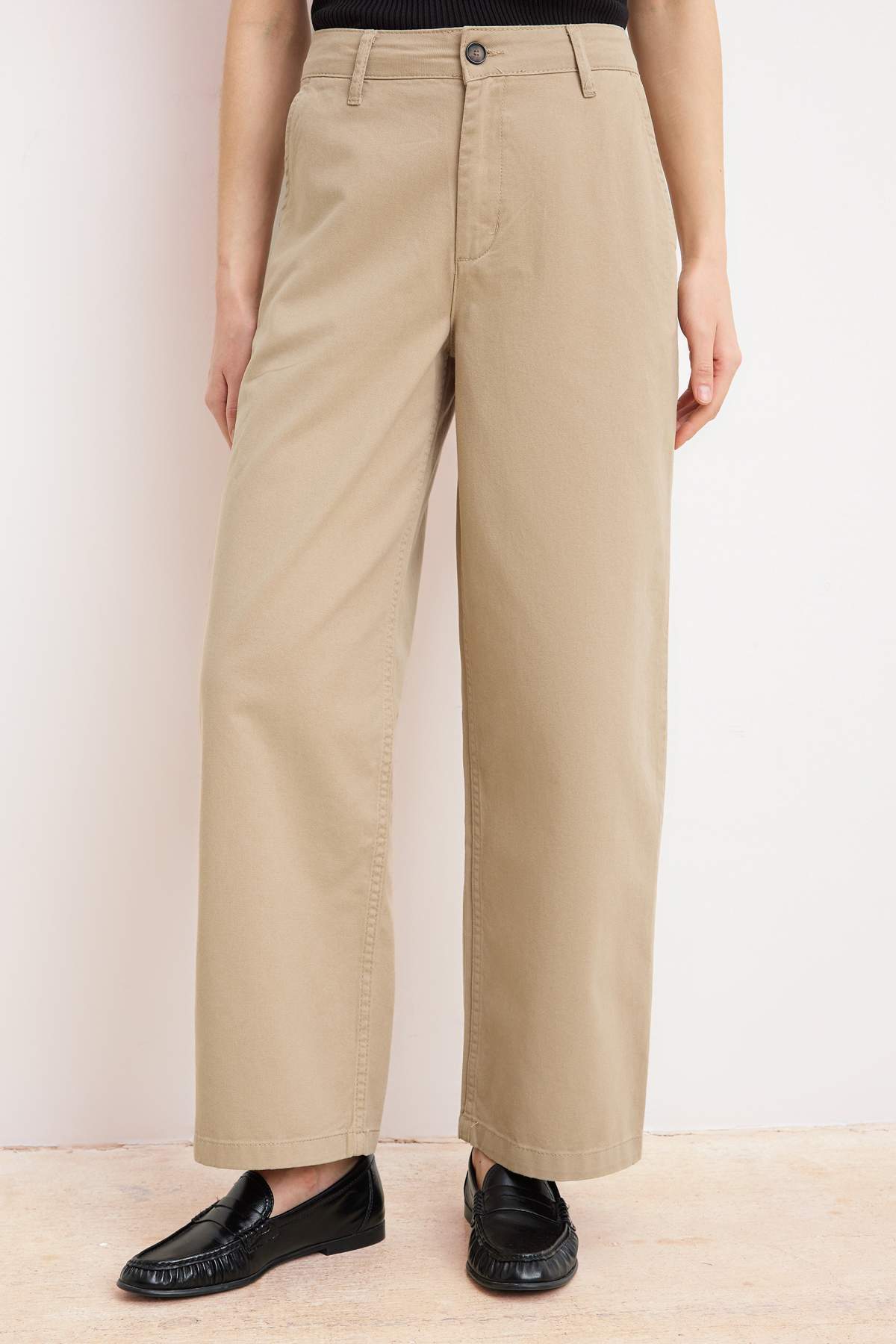 Trendyolmilla  Bej Normal Bel Barrel Jeans TWOAW26JE00198 - Görsel 3