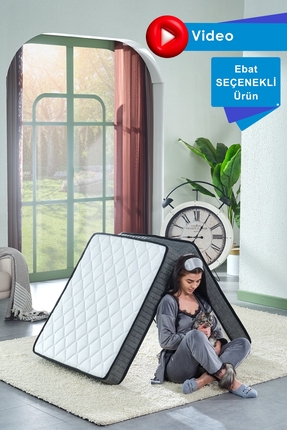 Bera Yatak Deluxe Gri Süngerli Katlanır Yatak, Yer Yatağı, Misafir Yatağı, Ka...