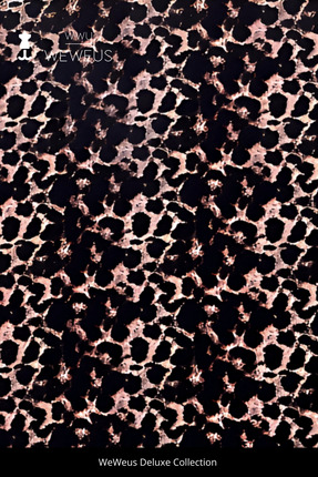 Weweus Leopar Desen Saten Lüks Bandana Fular