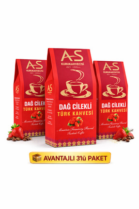 AS Kurukahvecisi Dağ Çilekli Türk Kahvesi 100 Gr. X 3 Adet