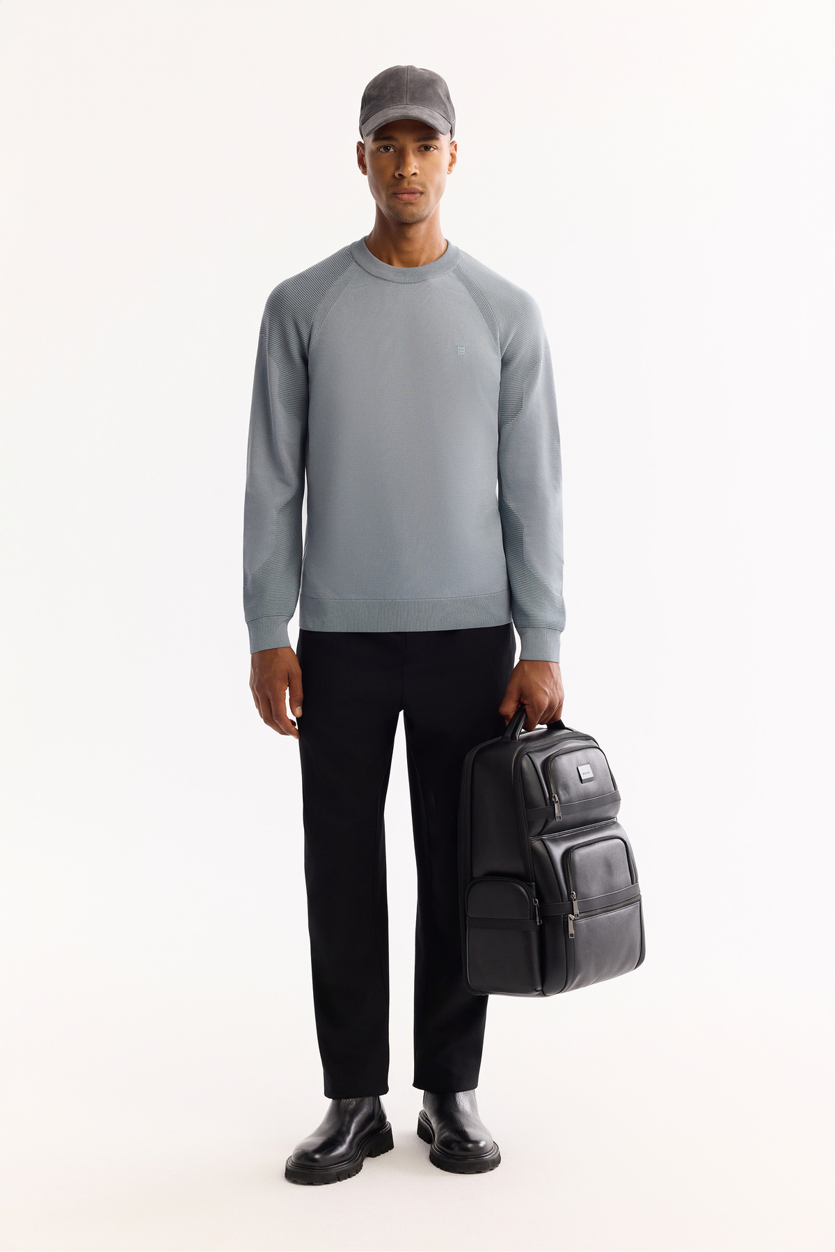 Avva  Erkek Mavi Bisiklet Yaka Dokulu Triko Regular Fit Kazak A52Y5083 - Görsel 6