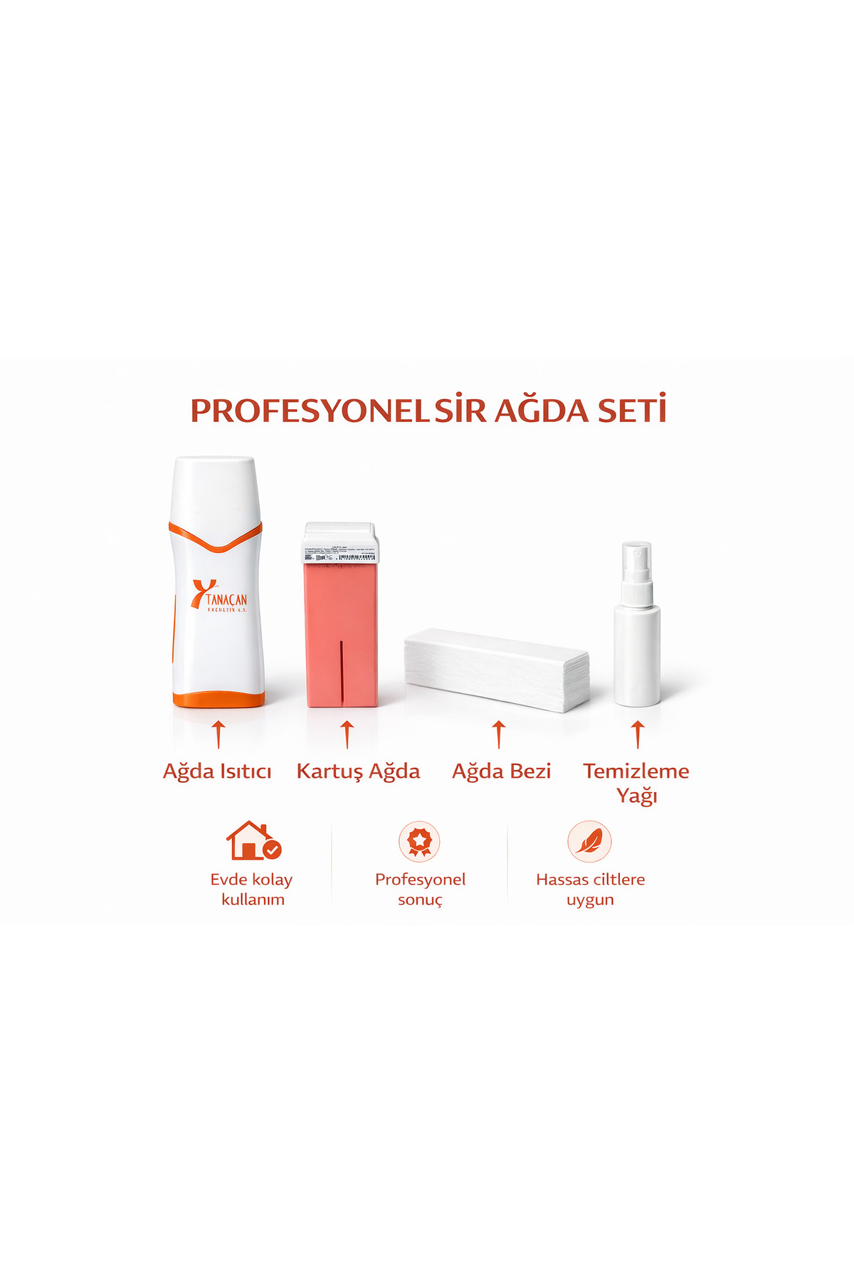 Profesyonel Kartuş Ağda Seti 100 Ml Titanyum — 3205111240054 — تصویر 2 از 3